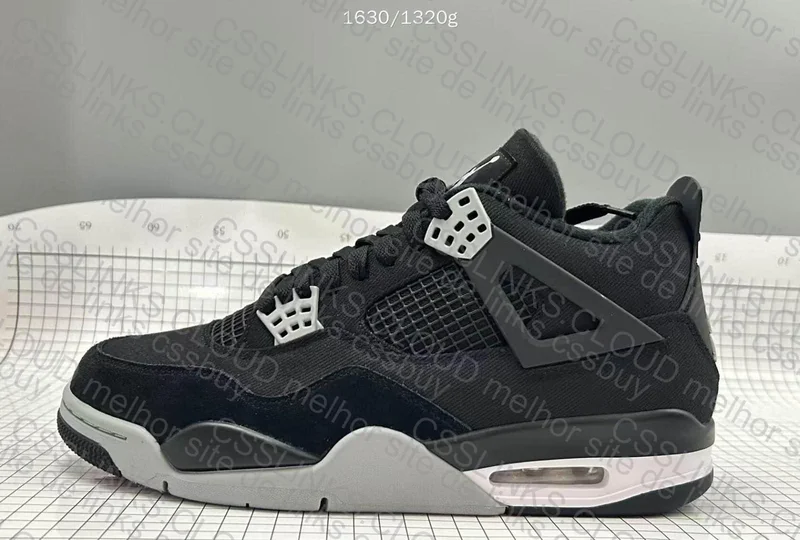 Jordan 4 black canvas 9