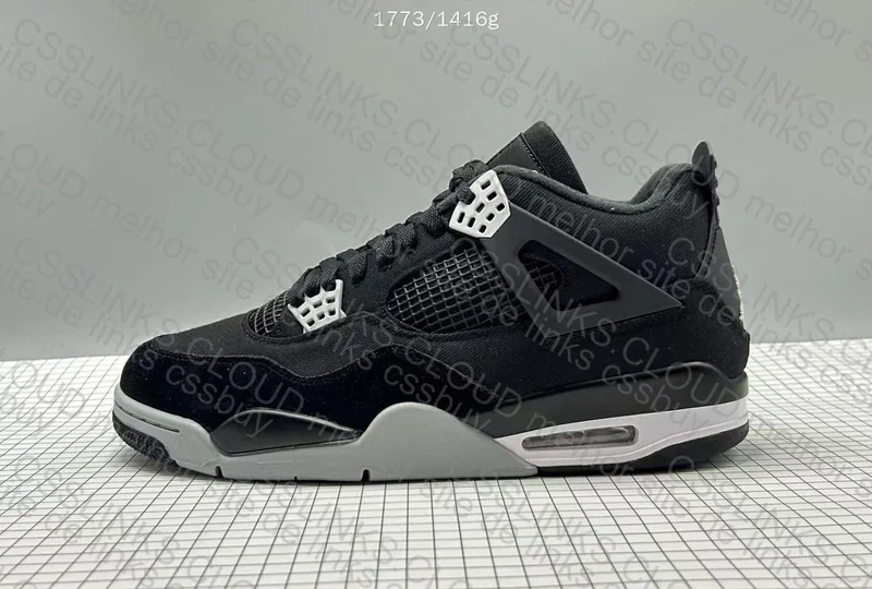 jordan 4 black canvas kx 7