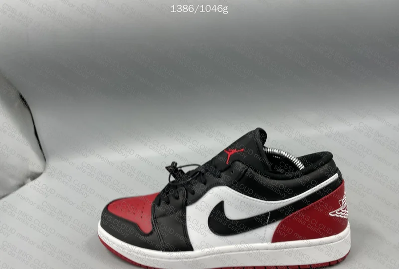 Jordan Low 1 Black and Red 7
