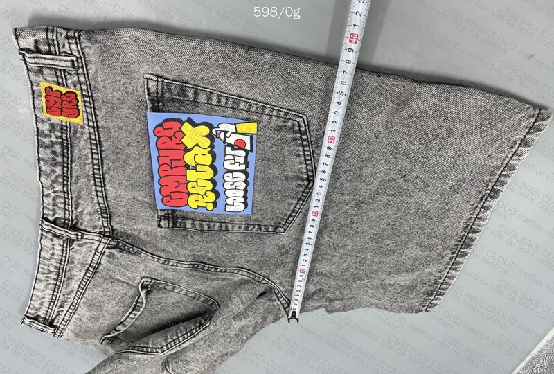 Gray Jorts with Measurement 9
