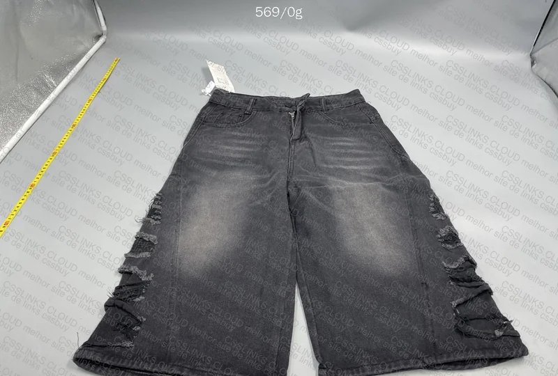 Black Jorts Side Damaged