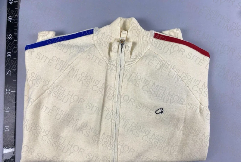 Knit Zip Up Fleece Cream Corteiz 2