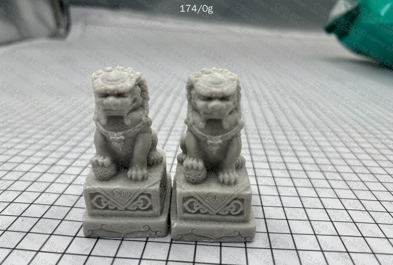 Chinese Shi-shi Temple Guardian Lions Feng Shui - 7cm 7