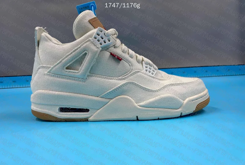Levi's x Air Jordan 4 Retro 'White Denim' 4