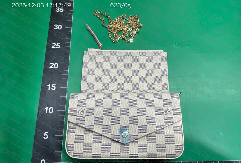 Louis Vuitton Félicie Pochette Damier Azur for Crown