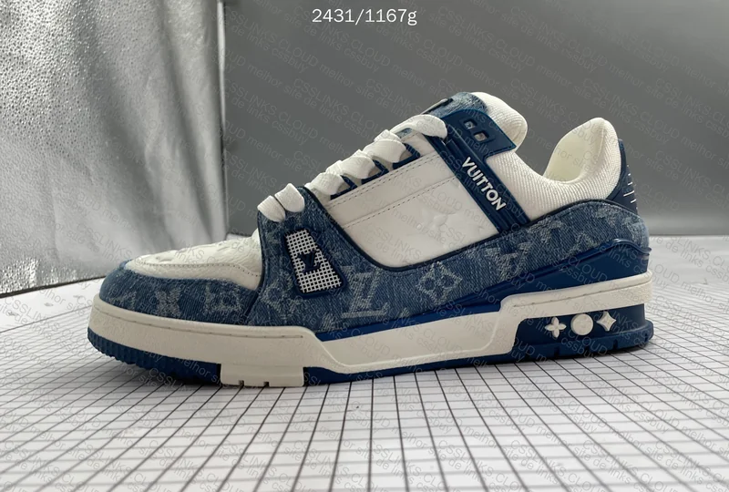 Louis Vuitton Trainer Blue and White (Blindbox JMDY) 10