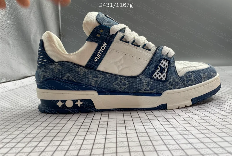 Louis Vuitton Trainer Blue and White (Blindbox JMDY) 5