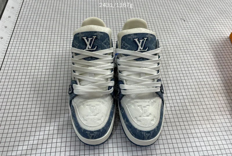 Louis Vuitton Trainer Blue and White (Blindbox JMDY) 8