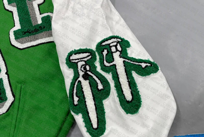 LV green varsity jacket 2