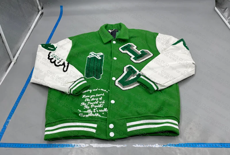 LV green varsity jacket 5