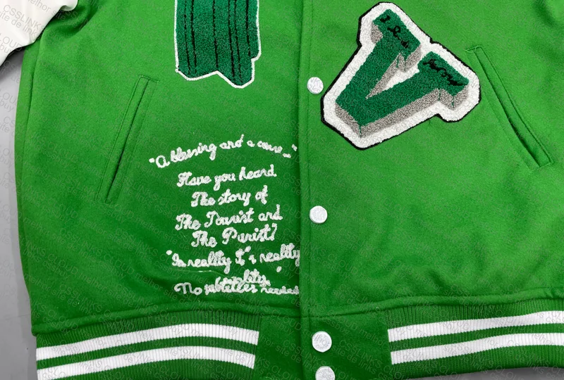 LV green varsity jacket 8