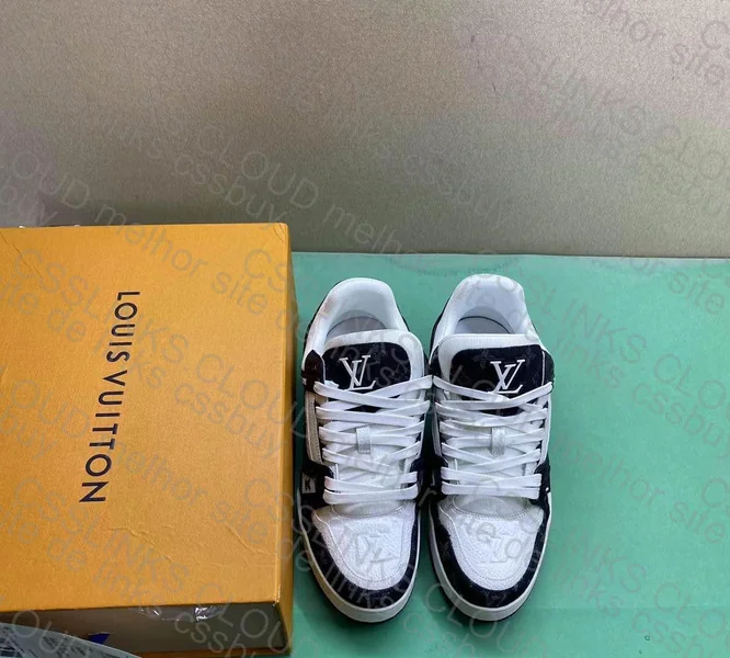 LV TRAINER BLACK WHITE 6