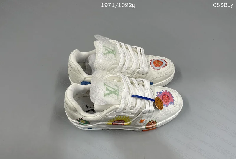 LV Trainer yayoi kusama white print 2