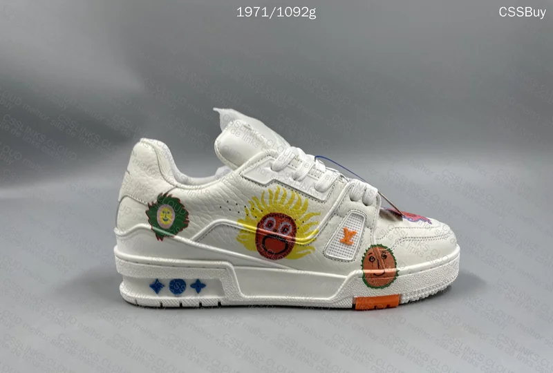 LV Trainer yayoi kusama white print 5