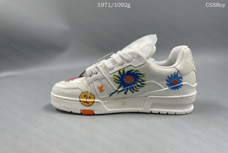 LV Trainer yayoi kusama white print 7