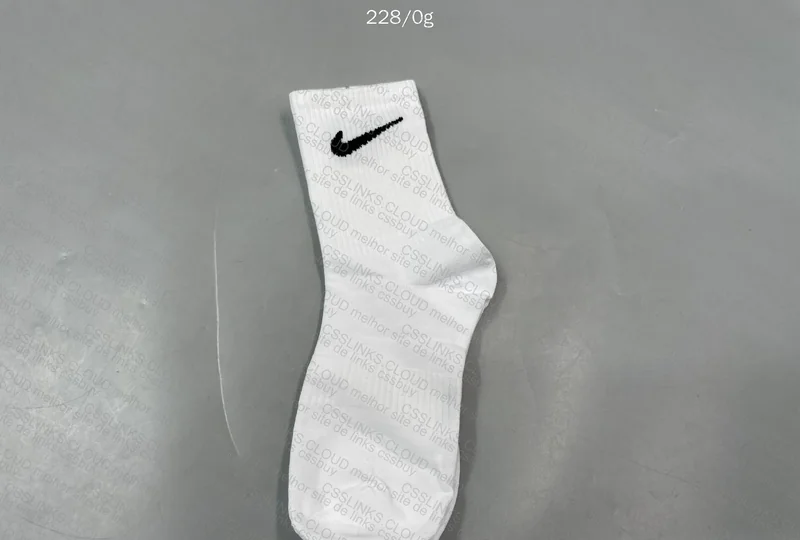White and Black Nike Socks
