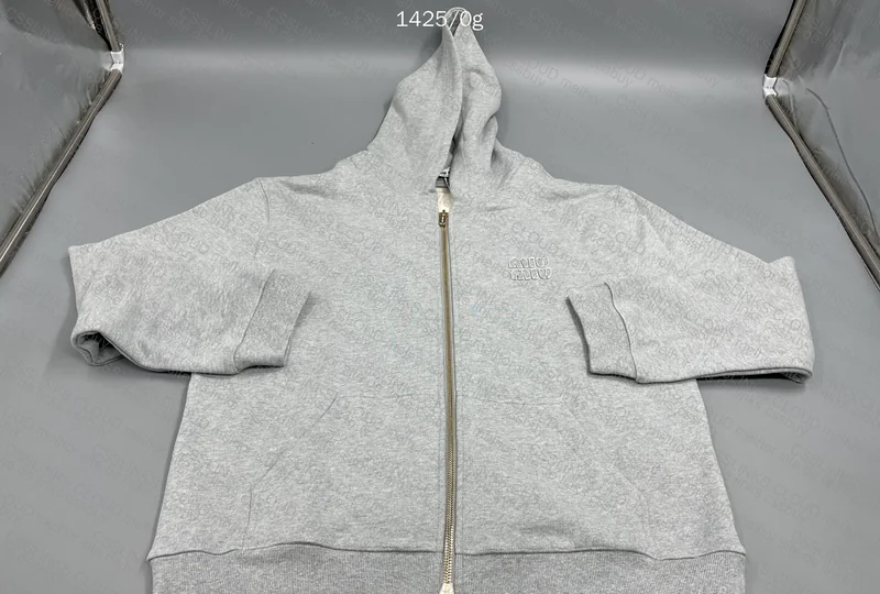 MIU MIU ZIP UP HOODIE LOGO 2
