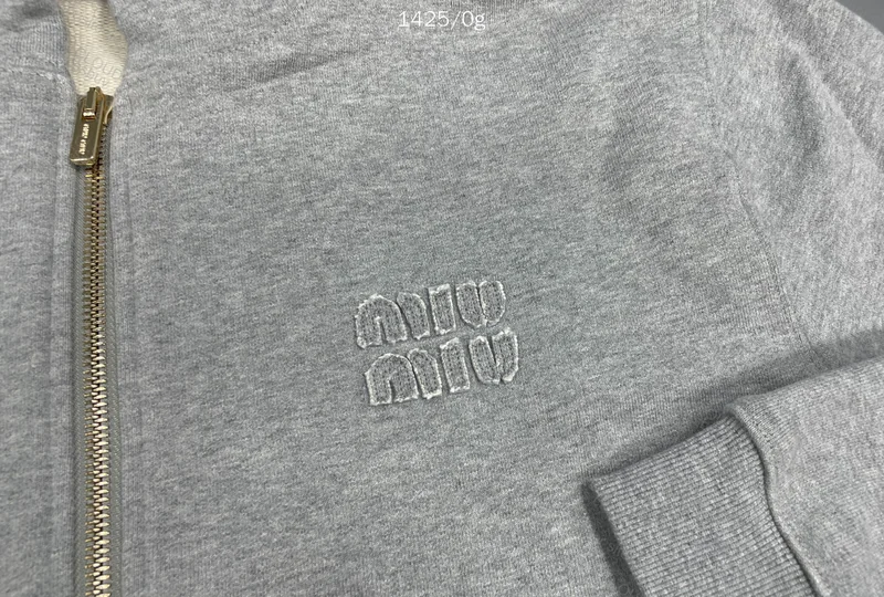 MIU MIU ZIP UP HOODIE LOGO 3