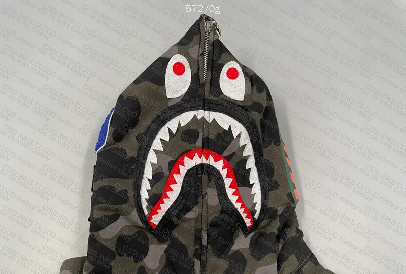 Bape 1st Camo Shark Full Zip Green Hoodie 3