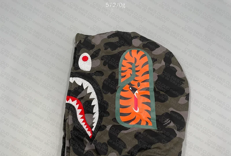 Bape 1st Camo Shark Full Zip Green Hoodie 5