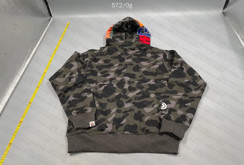 Bape 1st Camo Shark Full Zip Green Hoodie 7