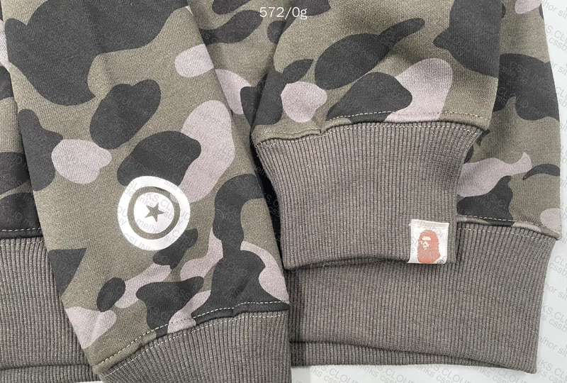 Bape 1st Camo Shark Full Zip Green Hoodie 9