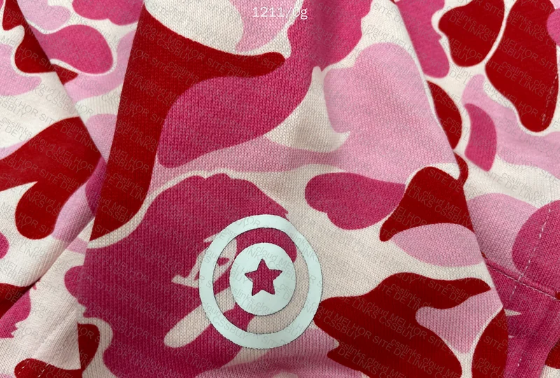 Bape Color Camo Shark Full Zip Pink Hoodie 3