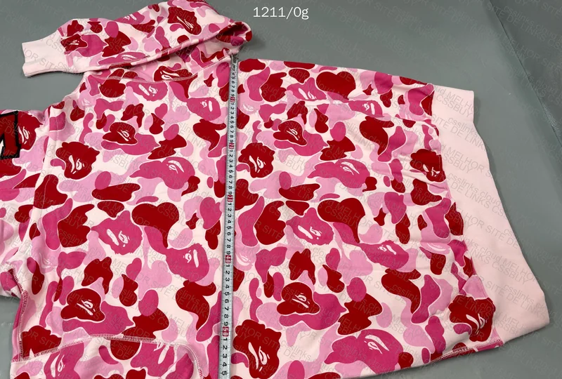 Bape Color Camo Shark Full Zip Pink Hoodie 7