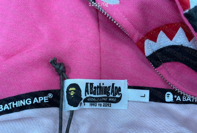 Bape Color Camo Shark Full Zip Pink Hoodie 8