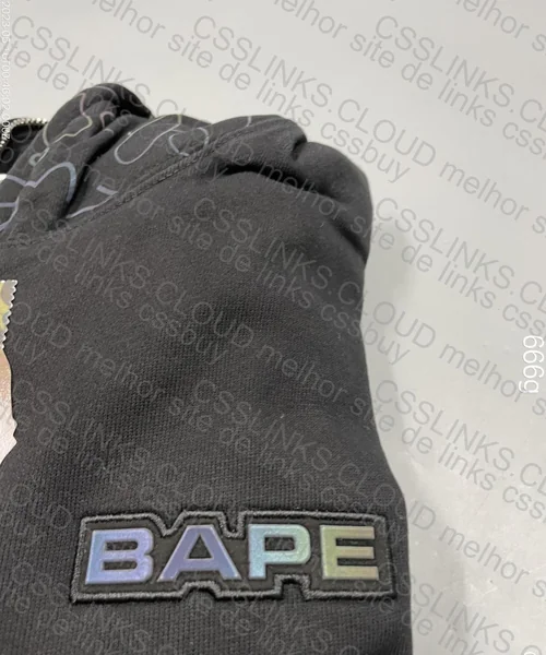Reflective Black Bape Hoodie