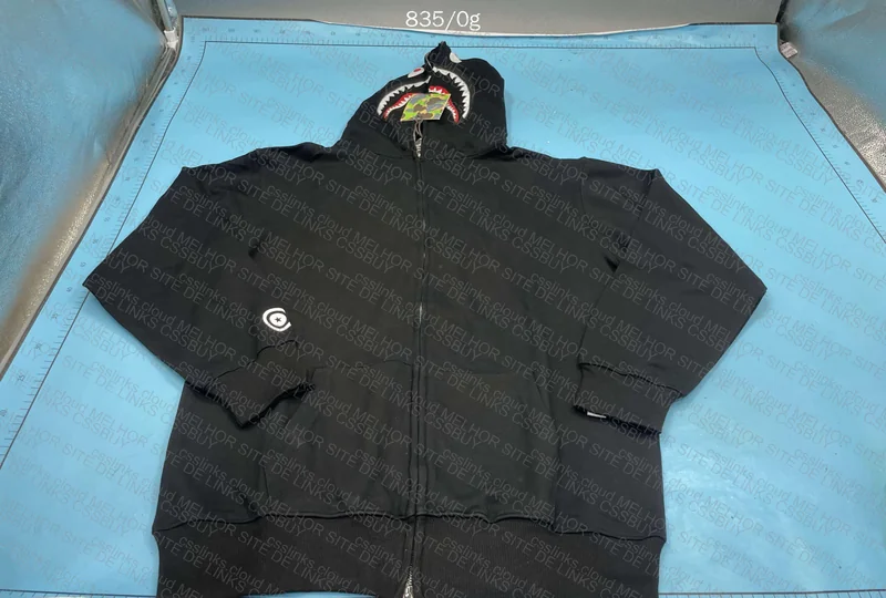 Bape Shark All Black Hoodie 2