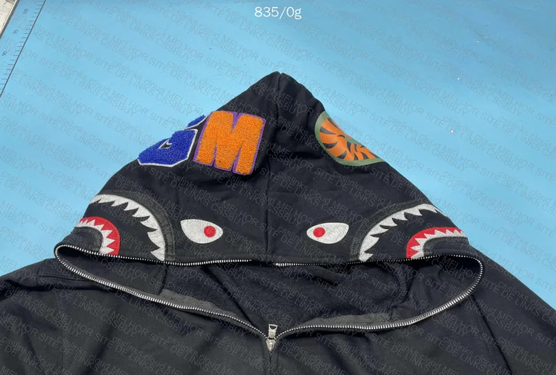 Bape Shark All Black Hoodie 5