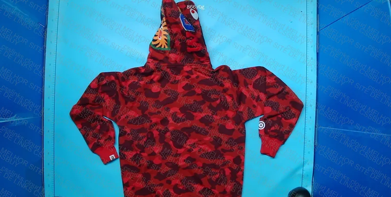 Bape Red Hoodie (Dinosaur)