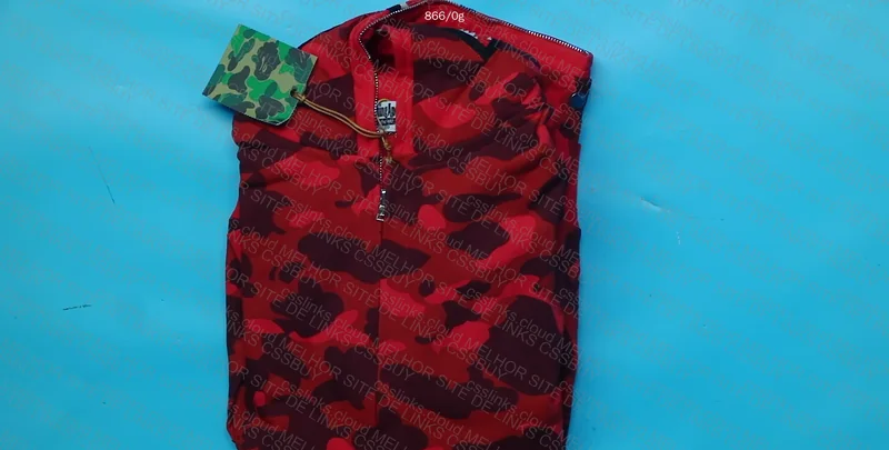 Bape Red Hoodie (Dinosaur) 3