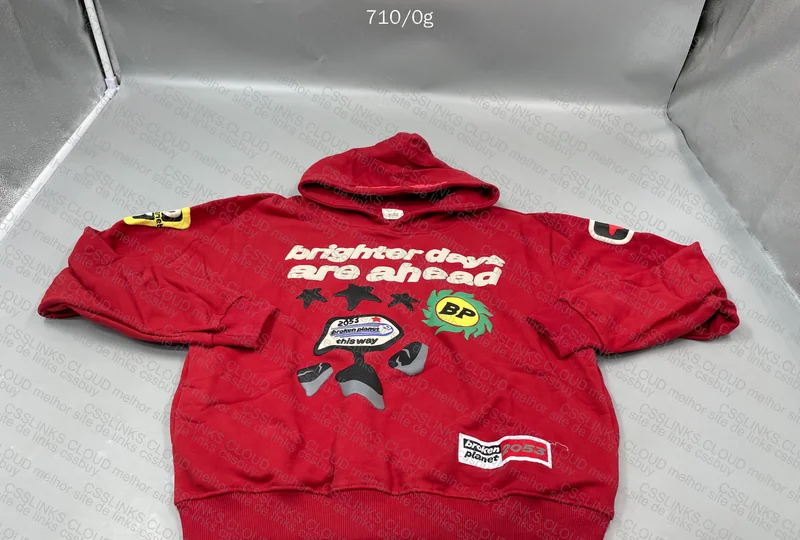 Red Broken Planet Hoodie 6