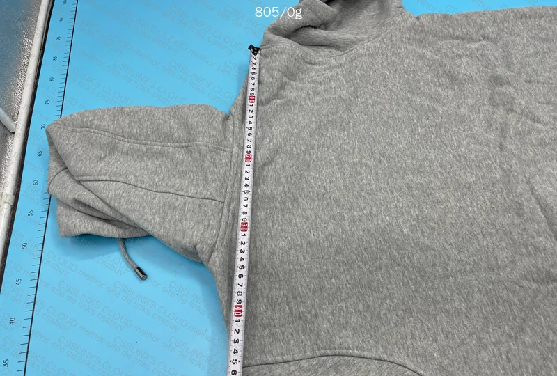 Gray Burberry Hoodie (with measurements) 10