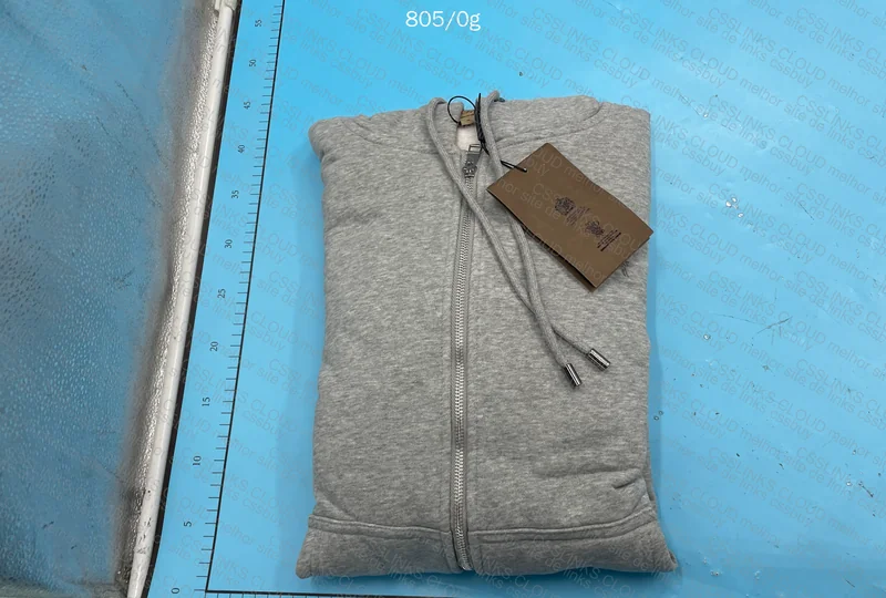 Gray Burberry Hoodie (with measurements) 3