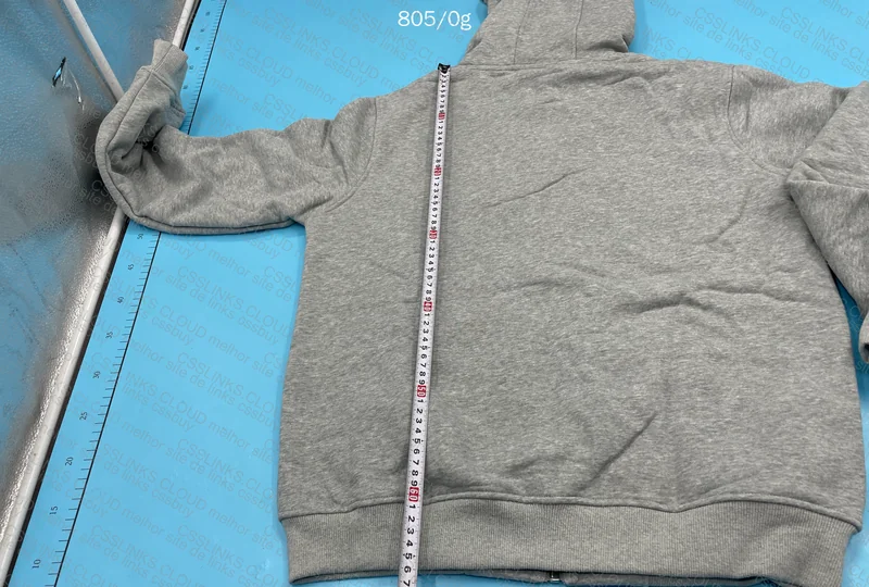 Gray Burberry Hoodie (with measurements) 4