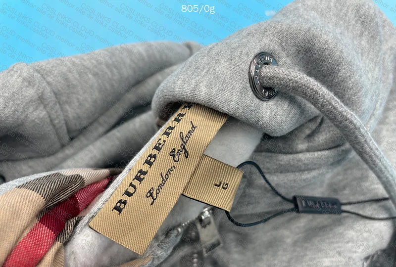 Gray Burberry Hoodie (with measurements) 6