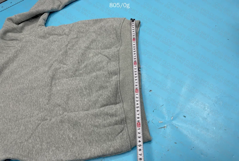 Gray Burberry Hoodie (with measurements) 7