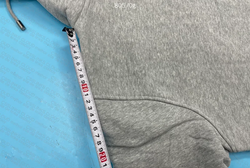 Gray Burberry Hoodie (with measurements) 9