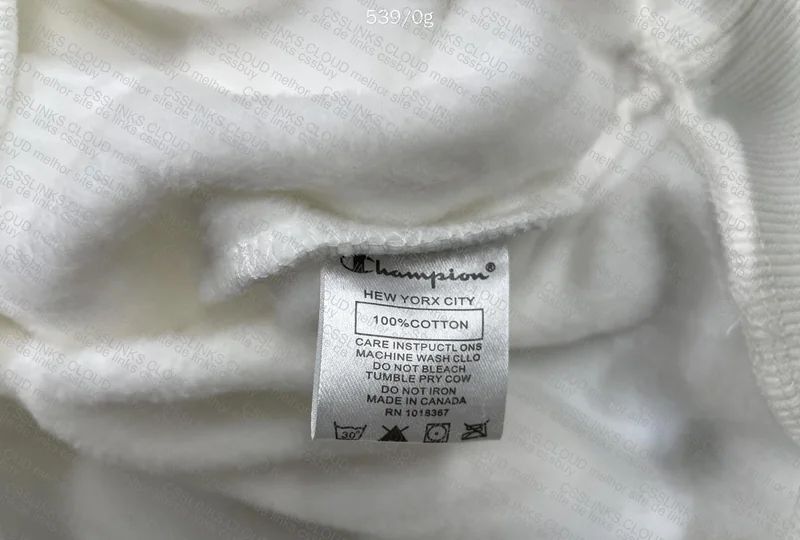 Champion White Hoodie - With Measurements 5