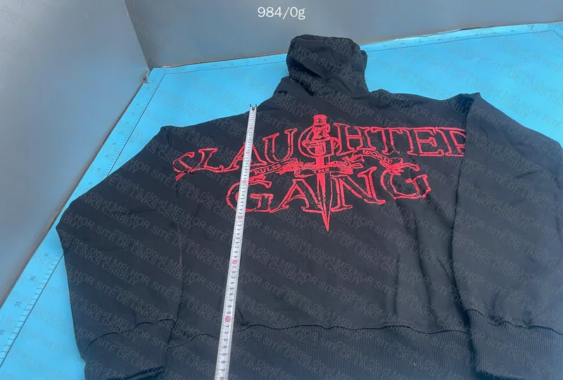 Corteiz x Slaughter Gang GOAT Hoodie (with Measurements) 3