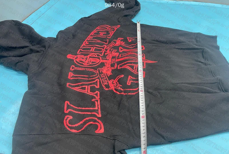 Corteiz x Slaughter Gang GOAT Hoodie (with Measurements) 4