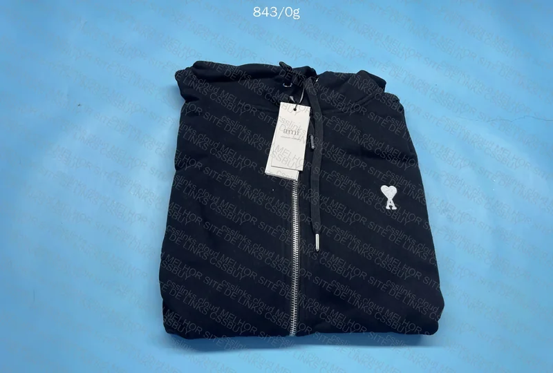 Ami Paris Zip-Up Hoodie