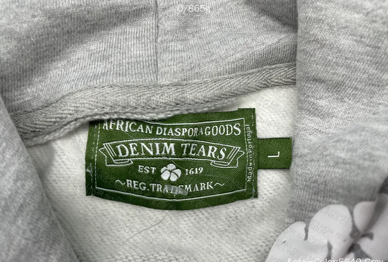 Denim Tears Hoodie Grey 4