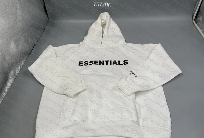 Essentials White Hoodie