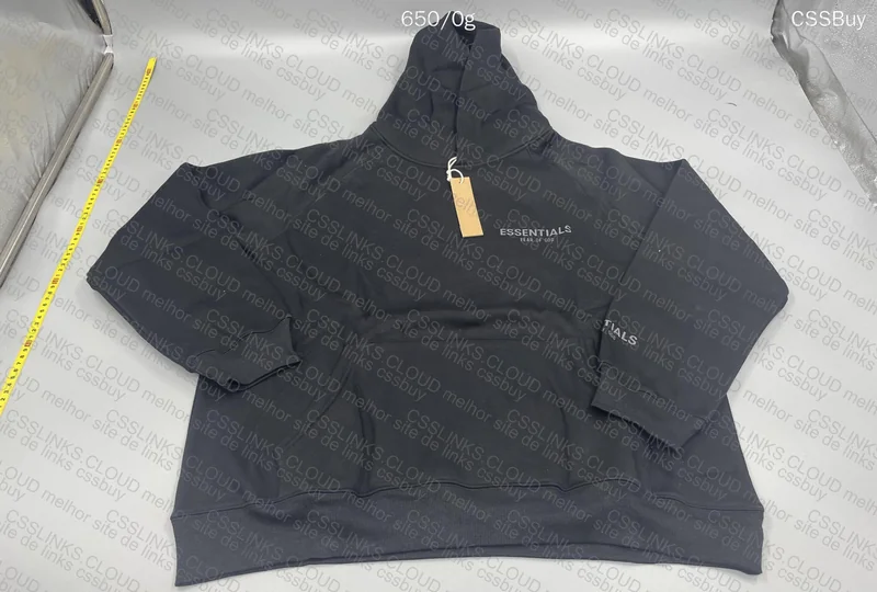 Essentials Black Hoodie 3