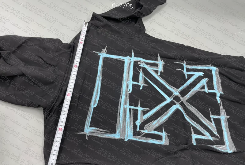 Off-White Blue Graffiti Hoodie GL? 2