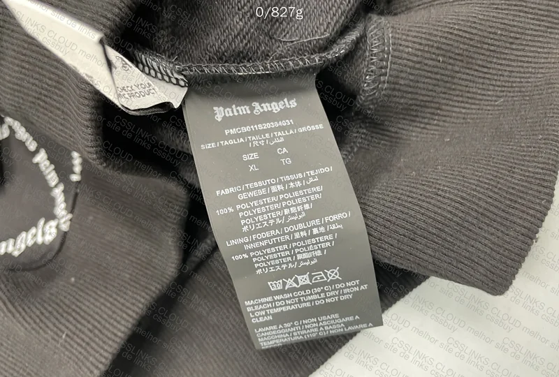 Palm Angels Spider Hoodie with Measurements